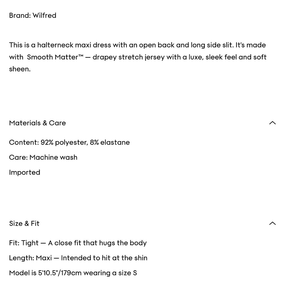 Wilfred Aritzia Smooth Matter Remedy Dress - Picture 9 of 10